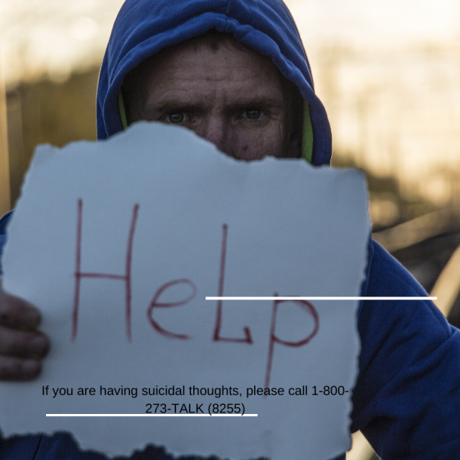 If you are having suicidal thoughts, please call 1-800-273-TALK (8255)